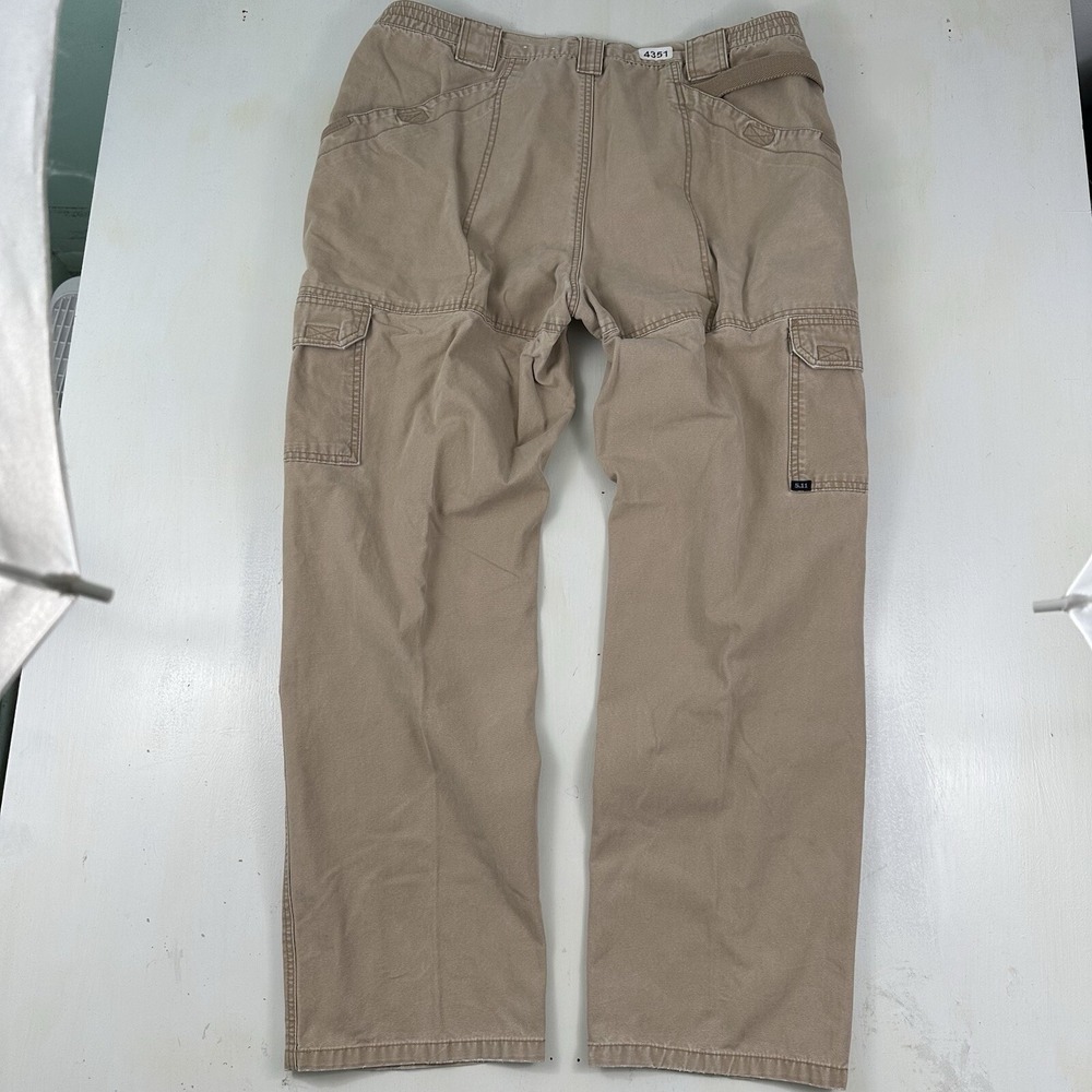 5.11 Tactical Mens Act 38x32 Beige Cargo Pants Utility Military Canvas‎ Cotton - Picture 11 of 14